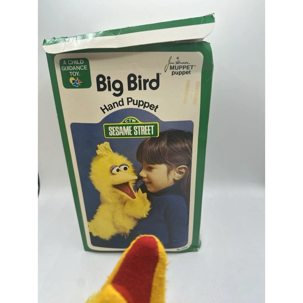 VTG Sesame Street Hand Puppet Lot 4 Bert Ernie Big Bird Count Jim Henson Muppet